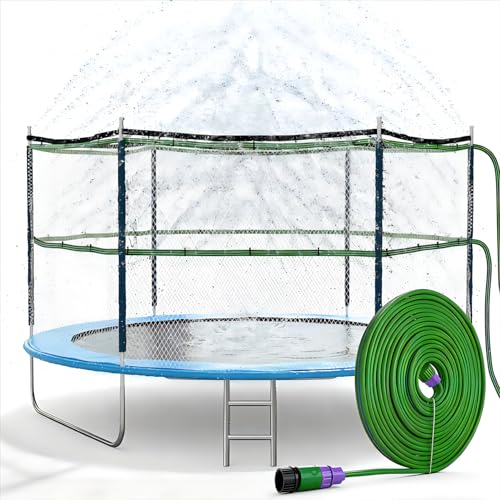 Jasonwell Trampoline Sprinkler Outdside: Trampoline Accessories Waterpark Tropical Party Summer Outdoor Fun Water Games Toys Sprinklers Backyard Water Park Activity DG38FT