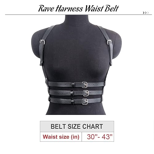 Harness Leather Chest PU Adjustable Buckle Body Costume Male Punk
