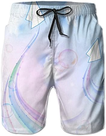 Colourful Elastic Boardshort The Popular Style Mens's Paper Airplane