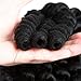 Pack of 3 Jamaican Bounce Crochet Hair Wand Curl Synthetic Hair Crochet Braids 8 Inch 20 Strands/Pack ELEGANT MUSES Afro Kinky Braiding Hair Extensions for Black Women (8