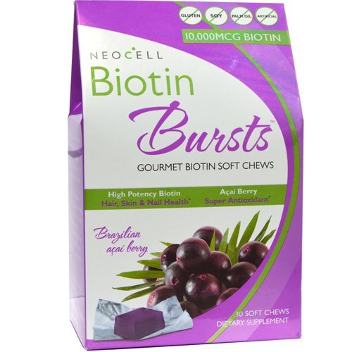 2 Packs of Neocell Laboratories Biotin Bursts - Chewable - Acai Berry - 30 Count 2 Packs of Neocell Laboratories Biotin Bursts - Chewable - Acai Berry - 30 Count
