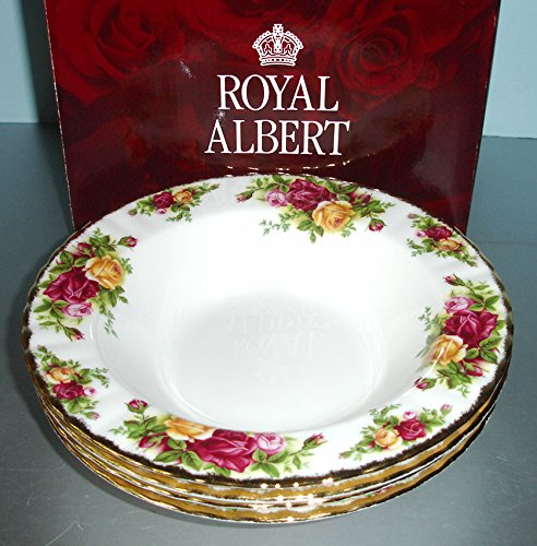 Royal Albert Old Country Roses 4 Rim Soup Bowls New in Box