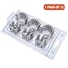 Moldiy Shower Curtain Rings Hooks with Stainless Steel Double Glide Polished Chrome, Set of 12