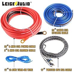 LEIGESAUDIO 8 Gauge Subwoofer Wiring Kit Ture 8 AWG