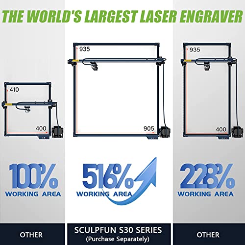 SCULPFUN S30 Pro Laser Engraver with Auto Air Assist,10W Output Power