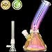 Love Apartments - 8Inch Pipe Handmade Glass Plating Design - with Ice Frame Perfect Water Bottle Design