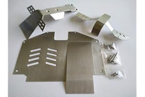 EPTNNASO Stainless Steel Front Middle Rear Skid Plate Chassis Armor (4pcs) for Traxxas UDR Unlimited Desert Racer