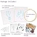 2 Pack Embroidery Kit, Full Range of Embroidery Starter Kit with Pattern DIY Embroidery Kit for Beginner Including Embroidery Cloth, Embroidery Hoop, Threads, Tools Kit (Lavender and Lupine)