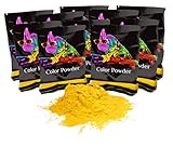 Holi Color Powder Yellow 10 Pack of 70 Grams Each