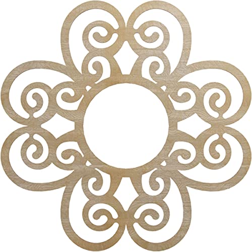 Ekena Millwork 38"OD x 13"ID x 1/4"T Cohen Wood Fretwork Pierced Ceiling Medall…