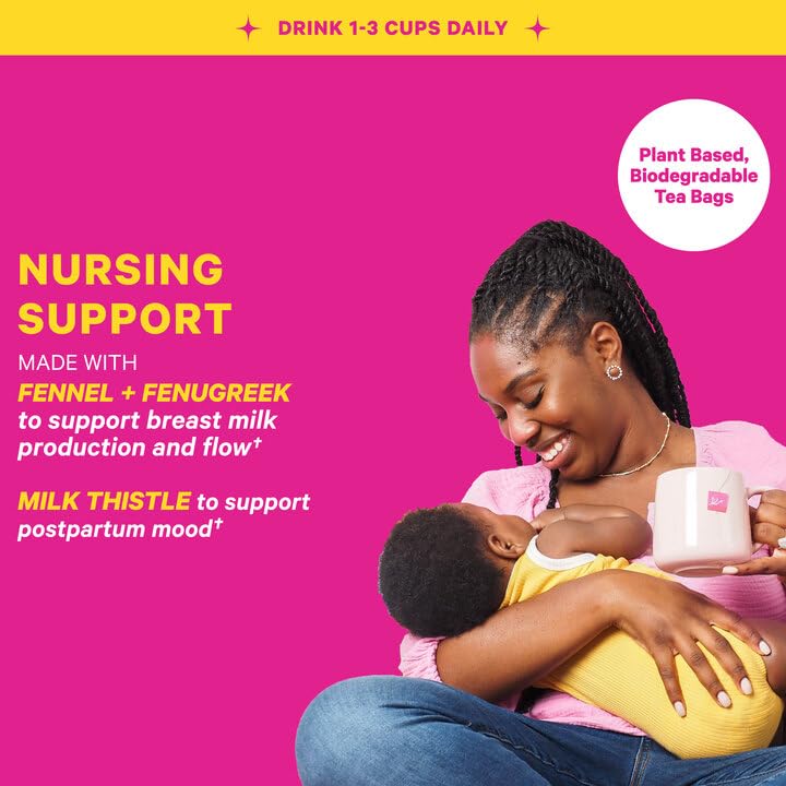 Pink Stork Lactation Support Tea for Breast Milk Supply, Organic Smooth