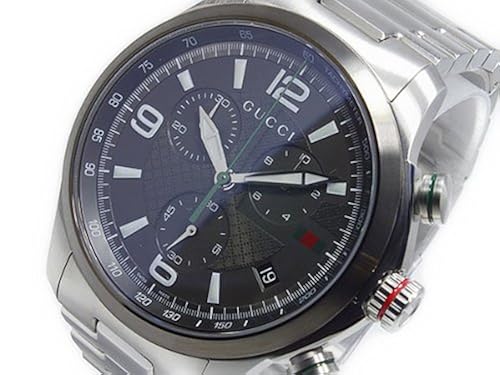 Gucci Mens G-Timeless 44mm Chronograph Stainless Steel Watch