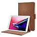 Spigen iPad 9.7 2018 / 2017 Case, Stand Folio iPad 9.7 Case Multi-Functional Premium Leather Stand with Pocket Hand strap with Auto Sleep and Wake Function for Apple iPad 9.7 2017 inch - Brown