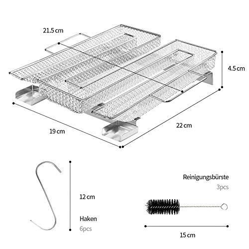 Sparbrand Kaltrauchgenerator Edelstahl, Grillzubehör Kaltrauch Kalträuchern Kaltraucherzeuger, Rauchgenerator für… – Bild 3