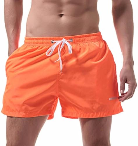 Swim Trunks For Men,Toponly Men's Swimwear Watershorts Lightweight Comfortable Pocket Trunks (comfortable Orange, XXL)