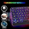KLIM-Chroma-Wireless-Keyboard-UK-Layout-Slim-Durable-Ergonomic-Quiet-Waterproof-Silent-Keys-Backlit-Wireless-Gaming-Keyboard-For-Laptop-PC-Gamer-PS4-Mac-NEW-2021-VERSION-Black KLIM Chroma Wireless Keyboard UK Layout + New version 2023 + Slim, Durable, Ergonomic, Quiet, Waterproof, Silent Keys…
