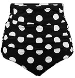 Angerella Women's High Waisted Bikini Bottom Retro Tankini Swimwear