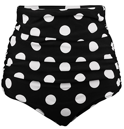 Angerella Women's High Waisted Bikini Bottom Retro Tankini Swimwear