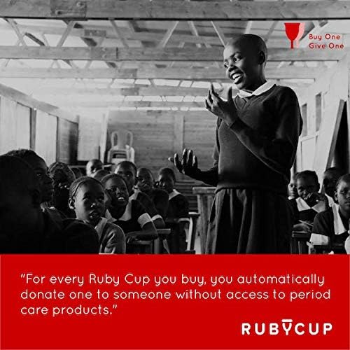 Ruby Cup, Reusable Menstrual Cup, Small (Light Flow), Black, Includes Cup Donation. Perfect for Beginners. Safe - Image 5
