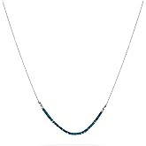 Annika Bella Turquoise Necklace - Beaded Necklaces, 925 Sterling Silver Chain, Turquoise Jewelry for Women, Beaded Jewelry for Summer, Dainty Gift for Her