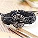 Susenstone®Retro Style Bracelet Bangle Charm Cuff Jewelry (Black)