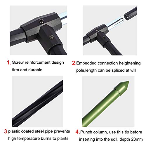 HLMBQ Rosenbogen aus Metall stabil verzinkt,Torbogen Rankhilfe Rankgitter Rankbogen Gartendeko Outdoor Außenbereich… – Bild 7