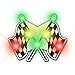 Light Up Checkered Flag Flashing Blinking LED Body Light Lapel Pins (25-Pack)