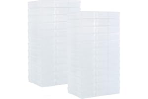 Naivees 5" x 7" Photo Storage Case, 24 Inner Photo Organizer Keeper, Extra Large Storage Picture Boxes, Seed Storage, Transparent Craft Keeper (24 PACK)