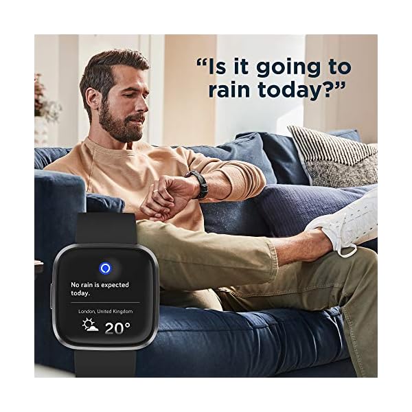 Fitbit Versa 2 Health & Fitness Smartwatch with Voice Control, Sleep Score & Music
