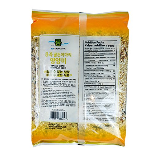 ROM AMERICA 8 Eight Mixed Grains with Goden Flax Seeds Sweet Brown Rice Whole Barley 4 Pound - 8ê³¡ ì•„ë§ˆì”¨ ì˜ì–‘ë¯¸ ìž¡ê³¡
