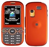 Orange Rubberized Hard Faceplate Cover Phone Case for Samsung Gravity 2 T469 T404G