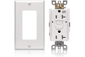 MAXWEL MANUFACTURING GFCI Outlet 20 amp Receptacle - UL Listed WR Tamper Resistant End of Life Monitoring Self-Test Electrical Outlets GFCI Receptacle for Outdoor