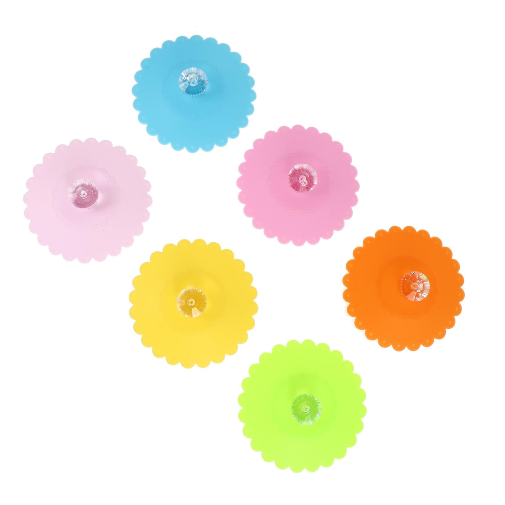 ABOOFAN 6 Pcs Silicone Cup Lid With Cover Crystal