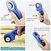 45mm Rotary Cutter Set for Sewing Fabric Leather Quilting Tools with 5 Replacement Pinking Rotary Blades