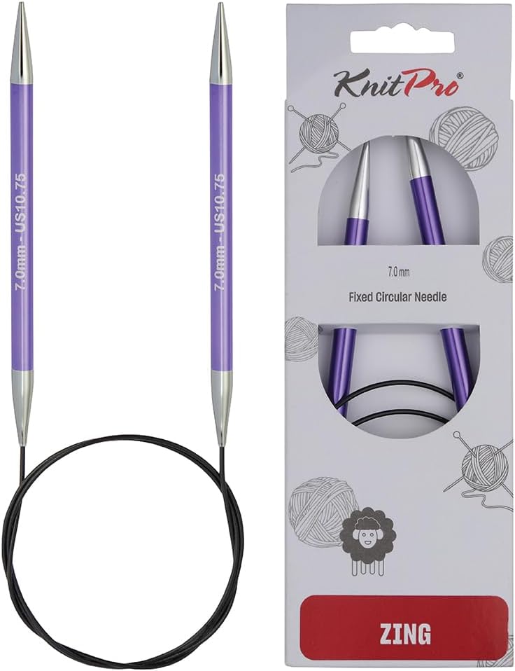 KnitPro Zing Fixed Circular Needles 24 inch 60 cm Size 7.00mm