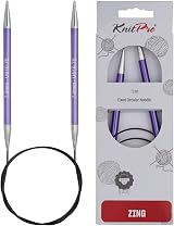 KnitPro Zing Fixed Circular Needles 24 inch 60 cm Size 7.00mm