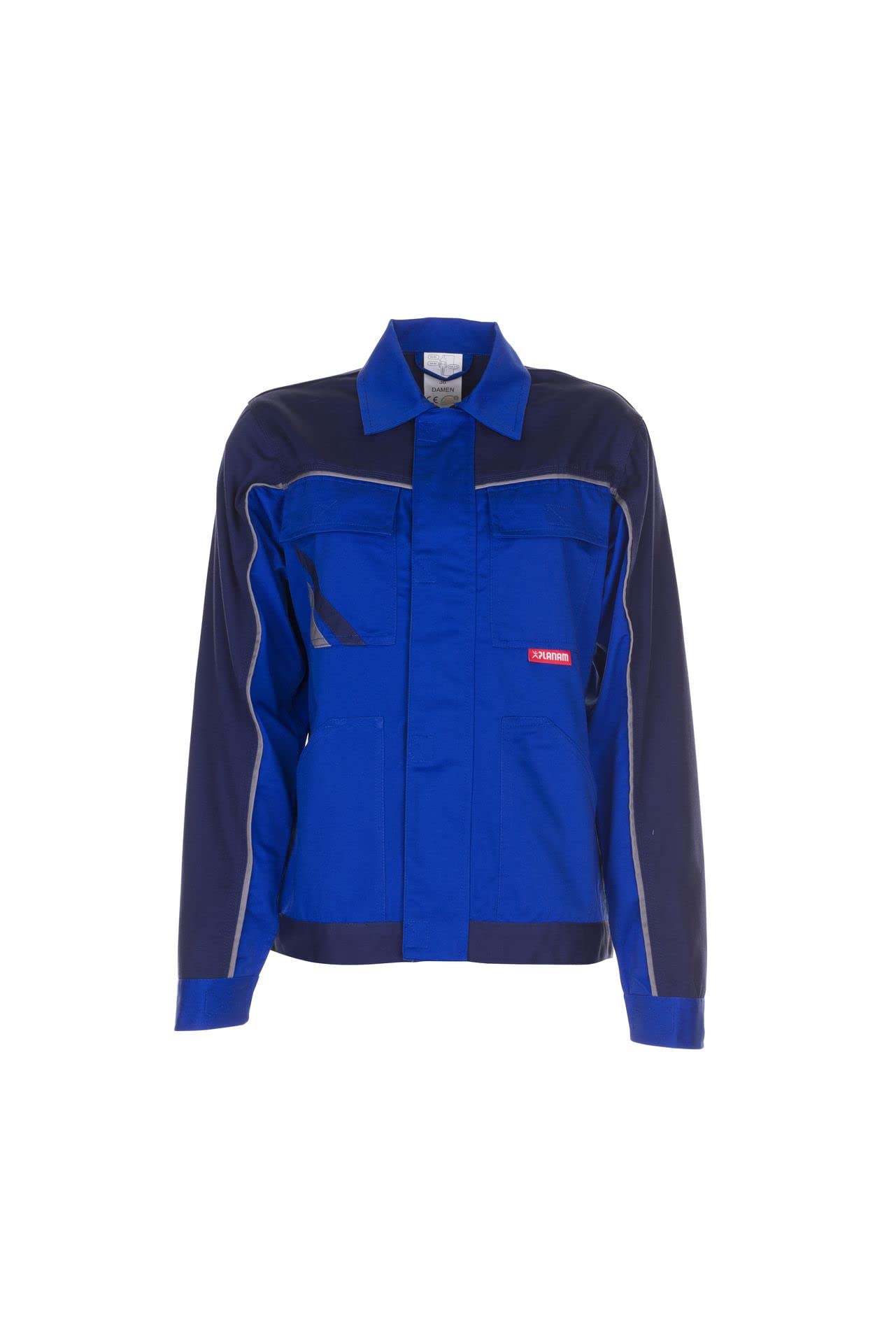 Planam 2318036 Size 36 "Highline" Woman Waisted Jacket - Royal/Marine Blue/Zinc