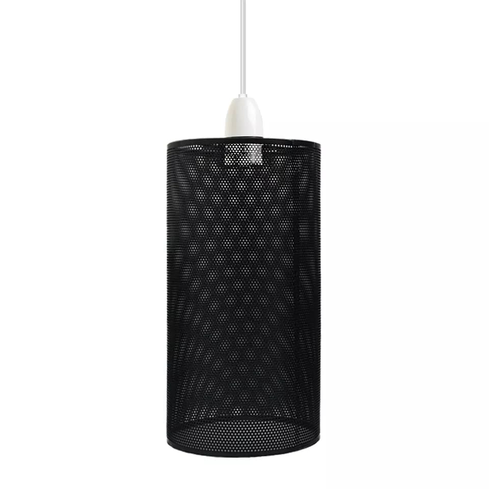 LEDSone Vintage Cage Metal Lamp Shade - Industrial Metal Cage Light DIY Ceiling Pendant Lights for Dining Room Bedroom Loft Hallway (Black 6)
