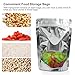 Mylar Bags Resealable Ziplock Stand Up Food Storage Aluminum Foil Bag 50 Pack Reusable Pouches 5 Different Sizes for Beans Coffee Cookie Snack Food Dried Flowers Tea