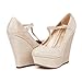DREAM PAIRS HEIGHT Womens Mary-Jane T-Strap Wedge Platform Pumps Shoes