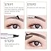 tattoo eyebrow pencil waterproof Eyes Makeup with a Micro Fork Tip Applicator Creates Natural Looking Brows Effortlessly All Day (Dark brown)