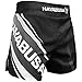 Hayabusa Kickboxing MMA Shorts (Black/White, 32)