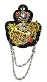 Blink Wink King Crown Silver Gold Coat of arms Anchor Sailor Chain Military Rock Punk Biker Fashion Costume Badge Brooch/Pin #BP-6