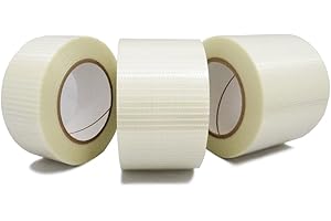 GGR Supplies T.R.U. FIL-835B/D Transparent Bi-Directional Filament Strapping Tape: 8 in. x 60 yds.