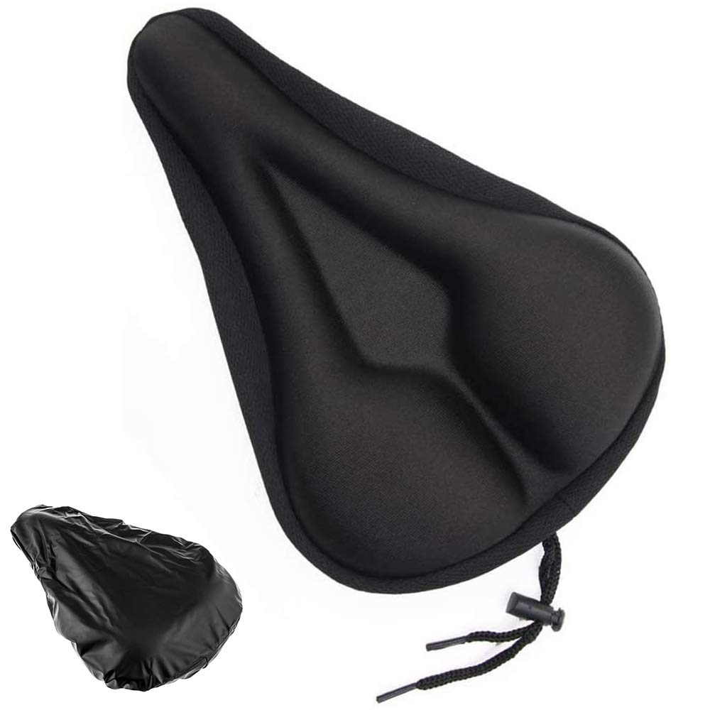 ITCMEE Bike Seat Cover Gel Bike Saddle Cushion Cover Soft Silica Foam With Waterproof Dustproof Cover For Mountain Bike Seat and Road Bike Saddle