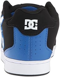 DC Men's NET Skate Shoe, black/black/blue, 7.5