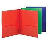 Smead Poly Two-Pocket Folder, Three-Hole Punch