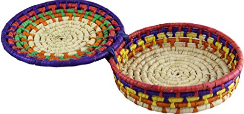 Handwoven-Palm-Tortilla-Basket-Keeper-Warmer-Made-in-Mexico-Small-Purple