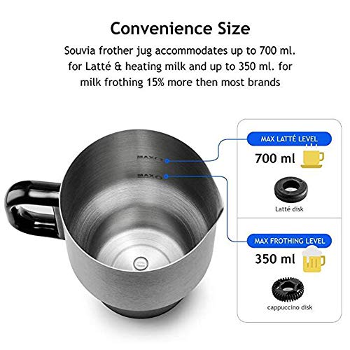 ALK 700ml Elektrischer Milchaufschäumer, 4 Modi, Für Dichte Flüssige Warme Kalte Milchschaum, Antihaftbeschichtung, 500W… – Bild 5