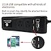 500W Car Power Inverter, BMK Car Converter Pure Sine Wave DC 12V to 110V AC Car Plug Inverter Adapater with 1 Type C Port 2 USB Ports 2 AC Outlets (Black)
